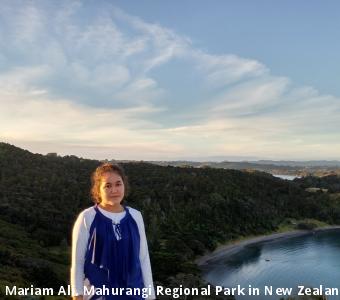 Mariam Ali, Mahurangi Regional Park in New Zealand