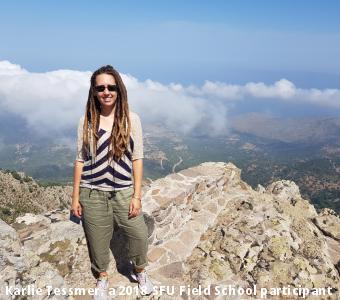 Karlie Tessmer, a 2018 SFU Field School participant