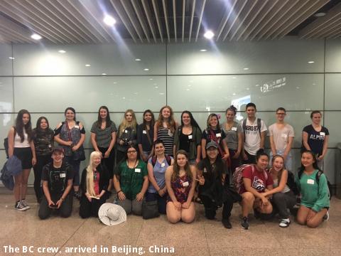 The BC crew, arrived in Beijing, China