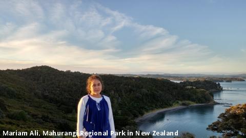 Mariam Ali, Mahurangi Regional Park in New Zealand