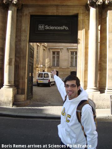 Boris Remes arrives at Sciences Po in France