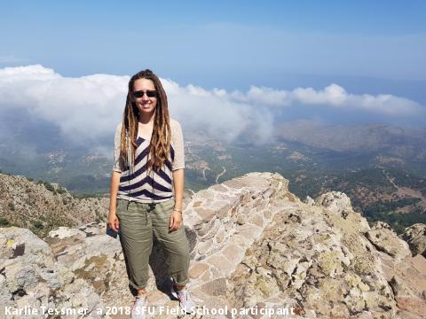 Karlie Tessmer, a 2018 SFU Field School participant